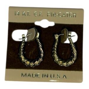 5/$25 Gold-Tone Twisted Hoop Earrings